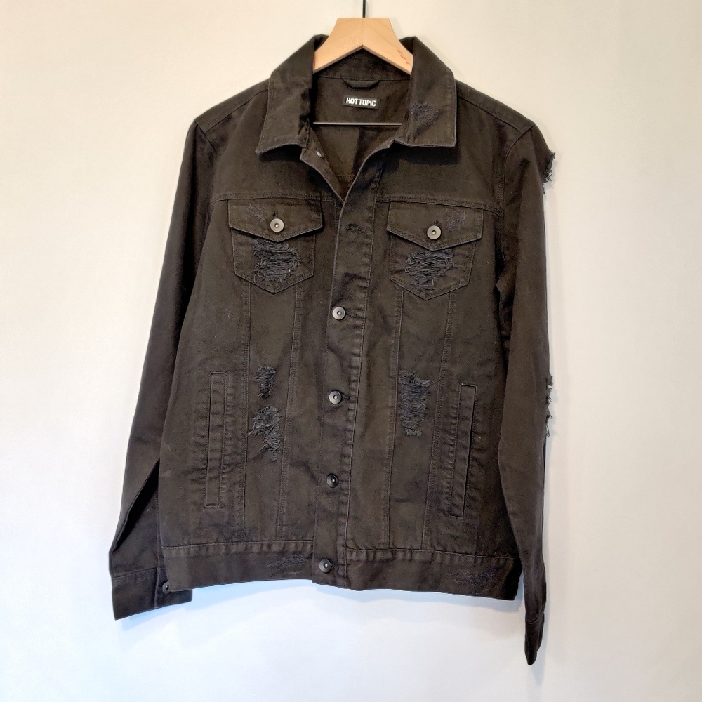 Hot Topic Men Black Destroy Jacket